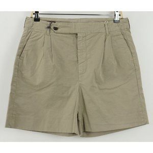 New True NYC Rosie Women's Size 28 Light Brown Cotton Blend Pleated Chino Shorts